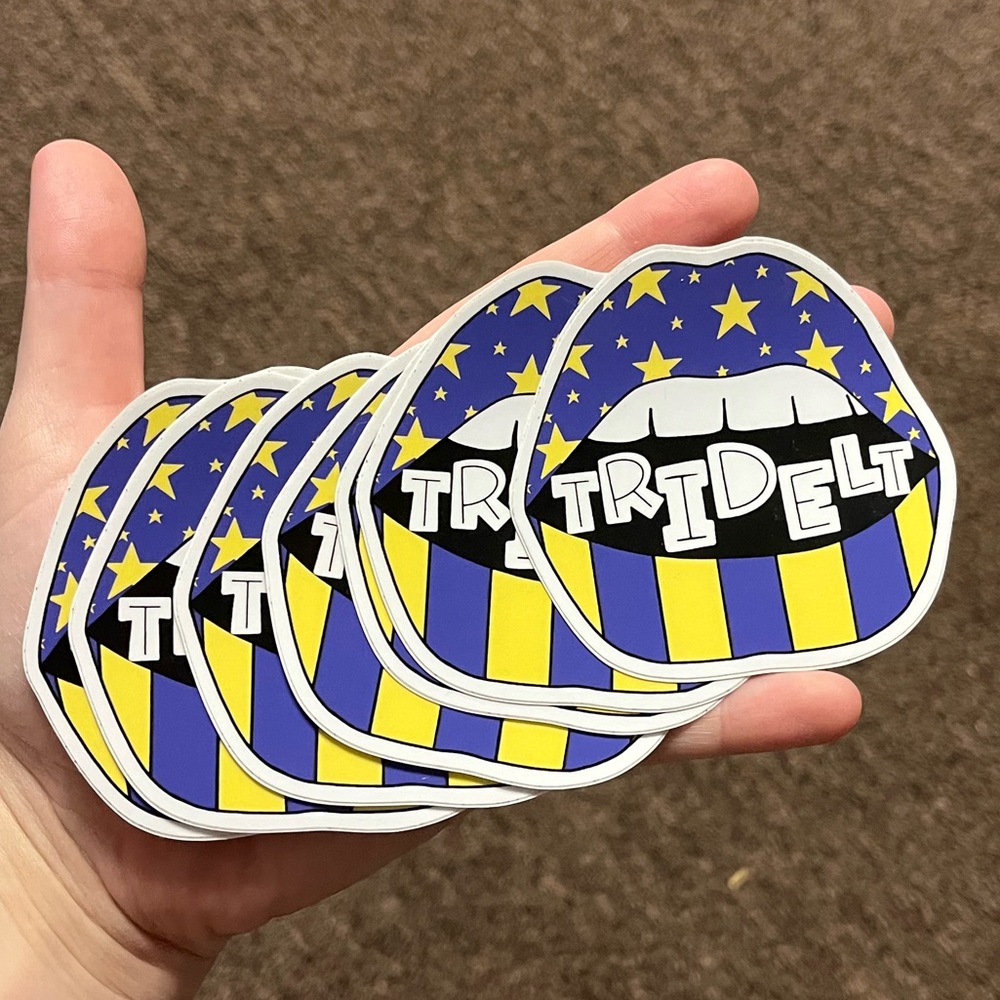 TRI DELTA STICKERS, DELTA DELTA DELTA STICKERS